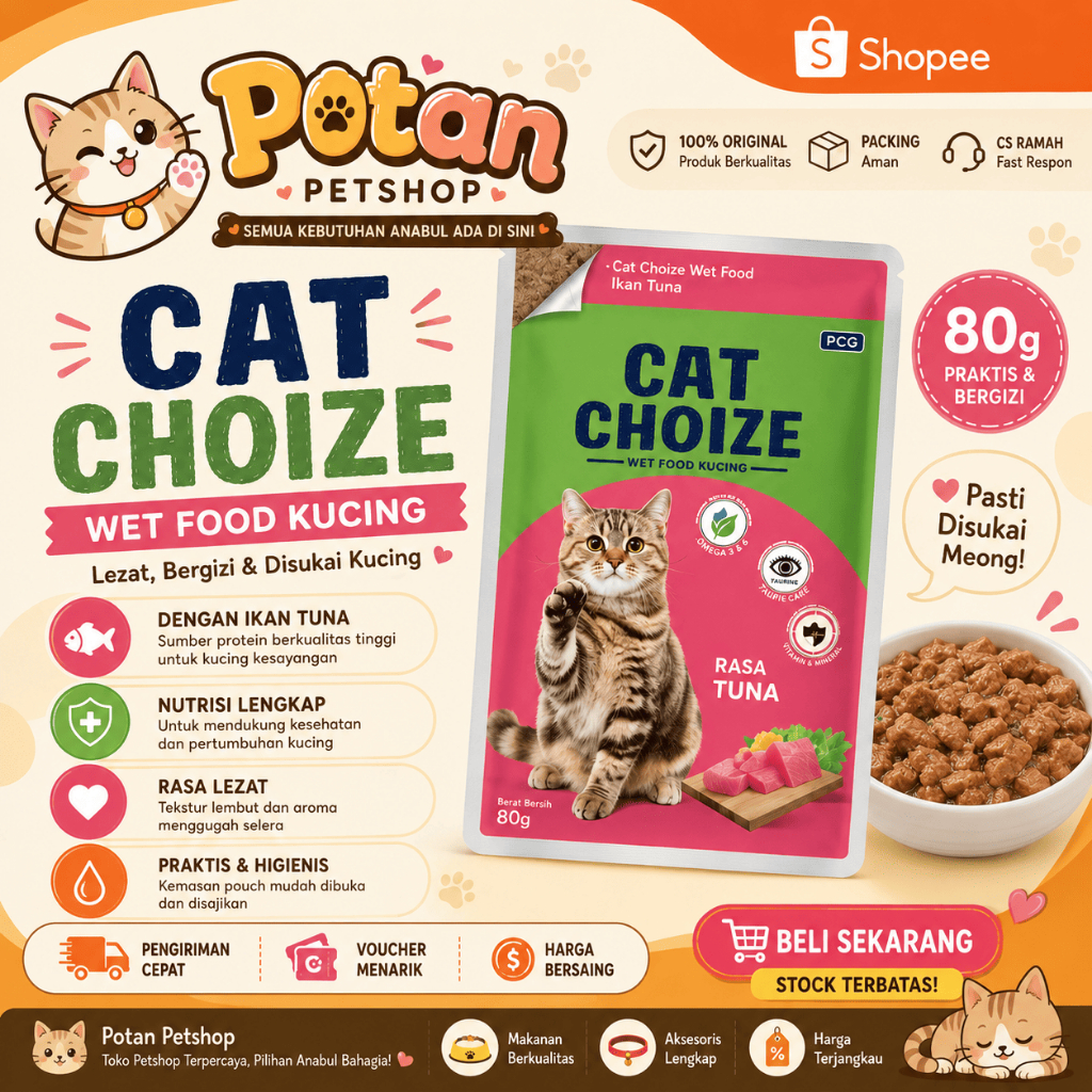 CAT CHOIZE Pouch Tuna Adult 75 gr - Makanan Kucing Cat Choice Wet Food