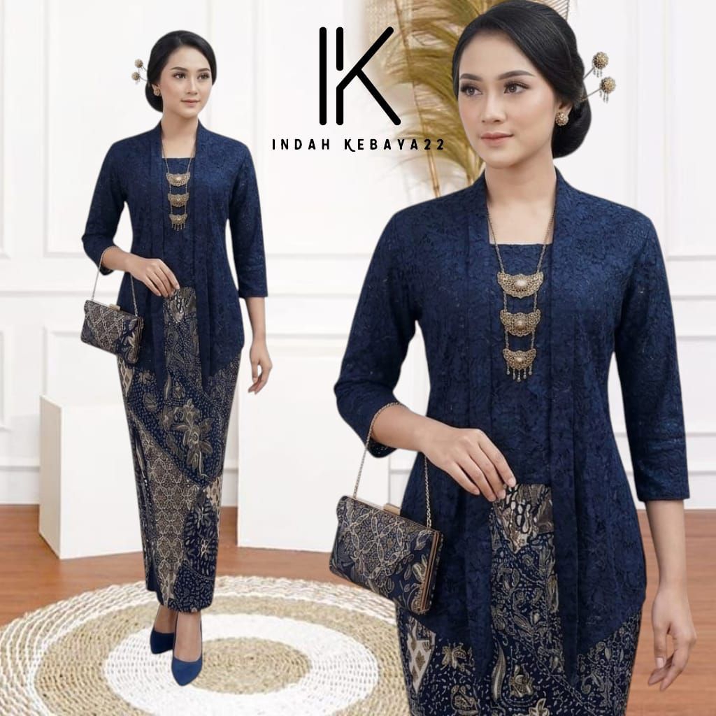 Set Kebaya Kutubaru Kartini Brokat Wisuda Modern Dan Elegan Baju Wanita Remaja Kondangan Lamaran