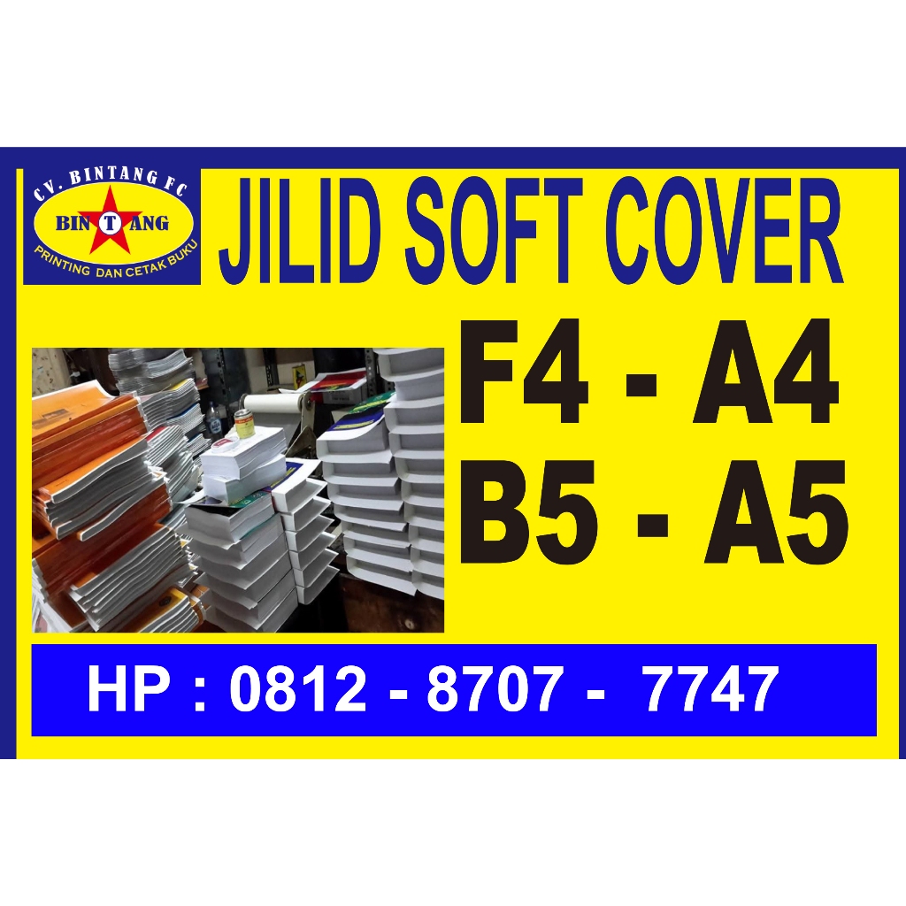 JILID SOFT COVER LAINATING GLOSSY a5/A4/B5