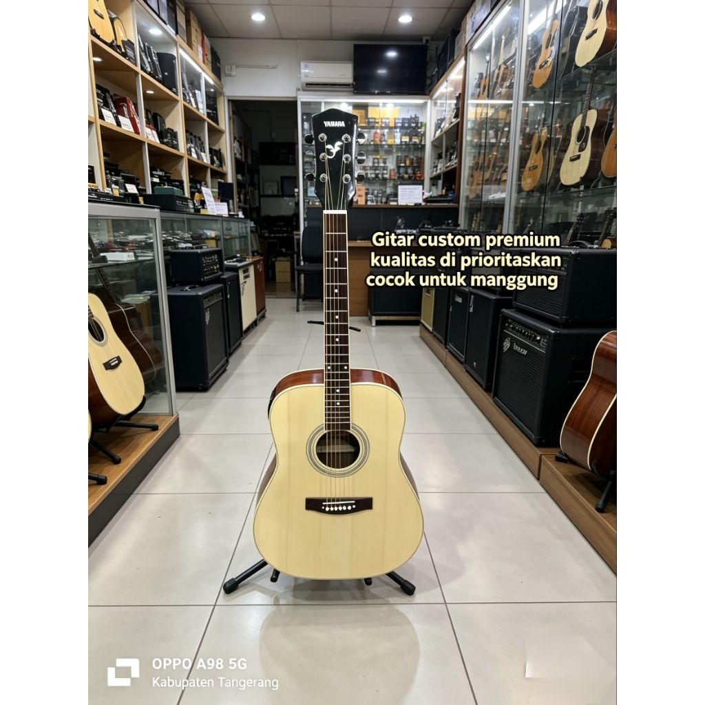 gitar akustik elektrik LED model Yamaha F 310 custom