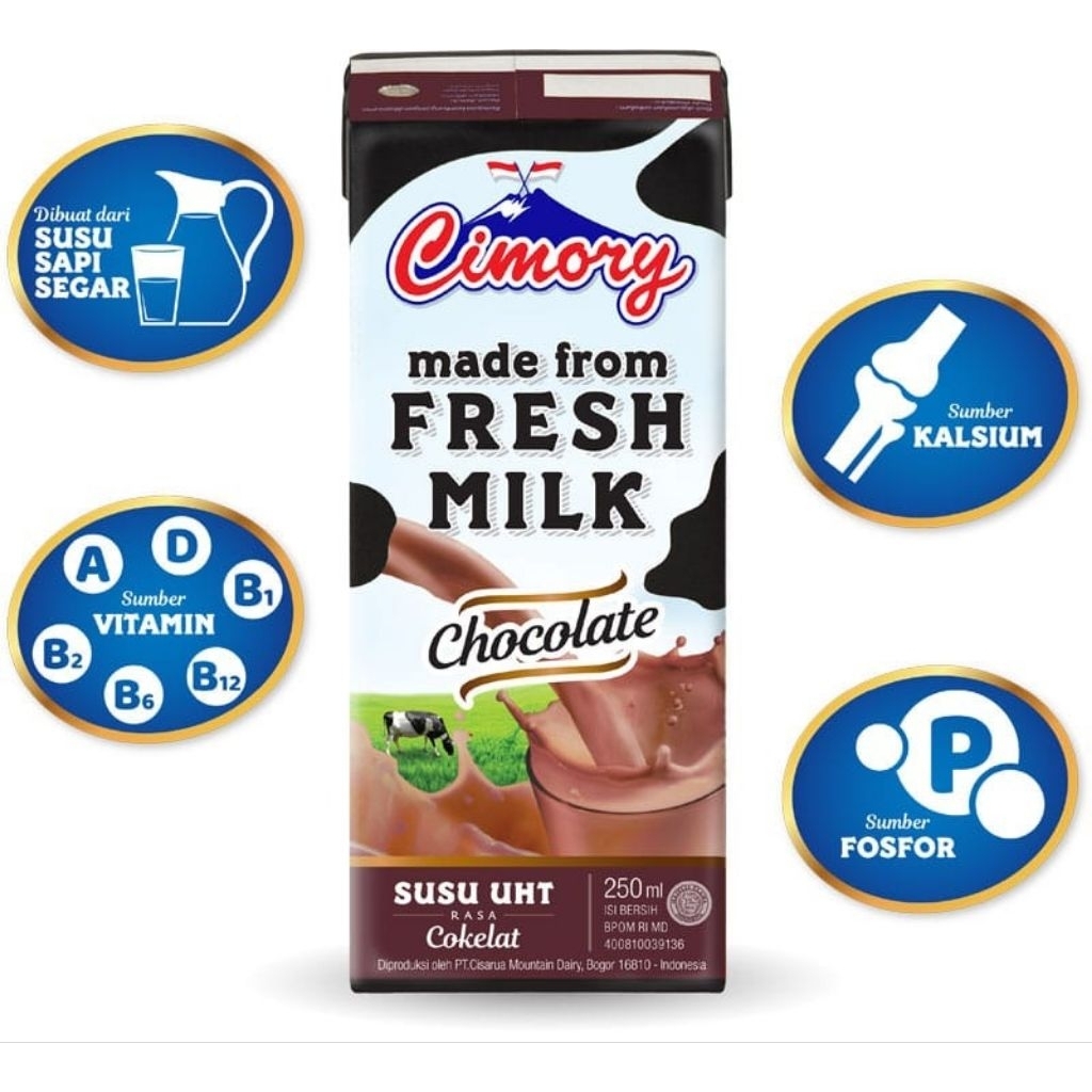 Susu UHT Cimory 250 ml - Rasa Almond, Choco Malt, Salted Caramel
