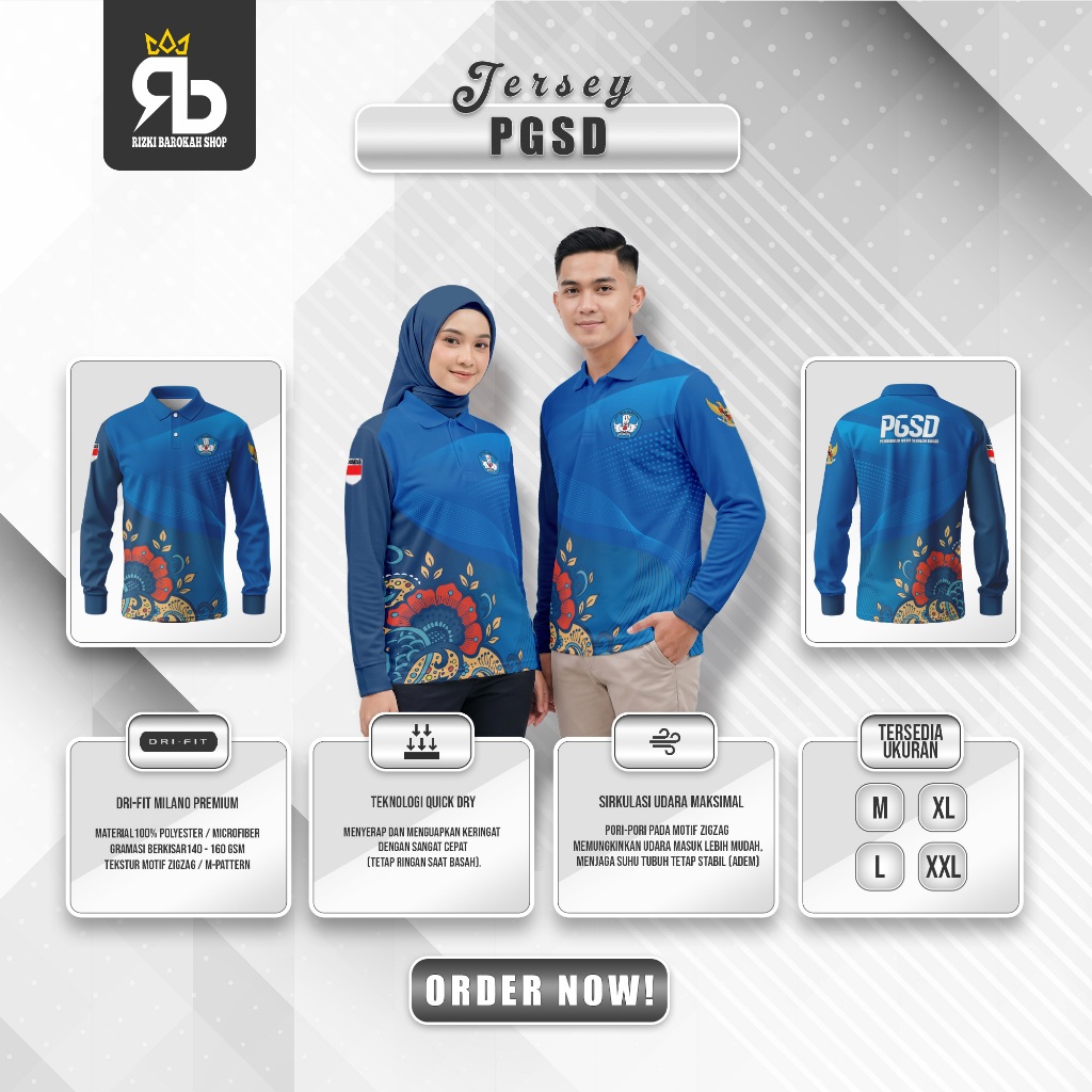 WANGKI PGSD PANJANG / JERSEY PGSD / WANGKI LENGAN PANJANG/ BAJU OLAHRAGA / BAJU SANTAI