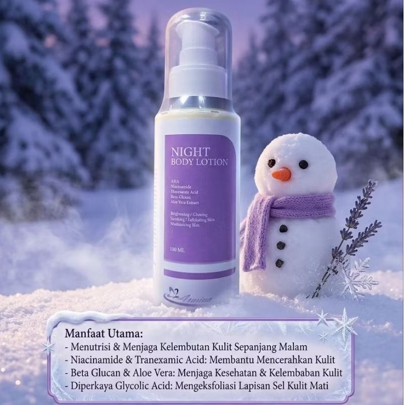 ARMINA - Night Body Lotion Mencerahkan - Paket Bundling Hand Body Whitening