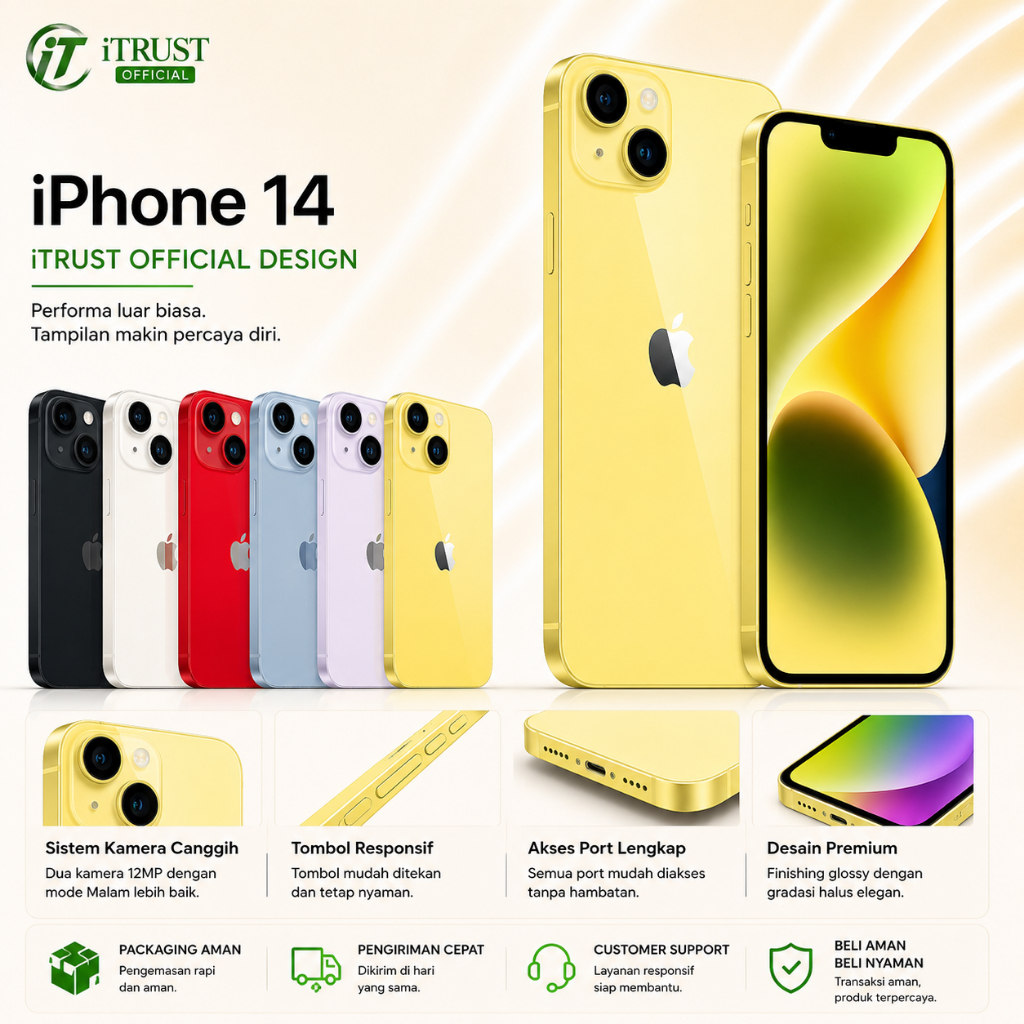 IP 14 128GB 256GB SECOND FULLSET ORIGINAL MULUS NORMAL NO MINUS BERGARANSI