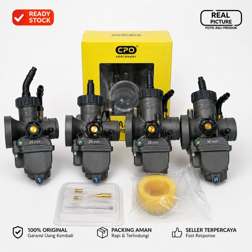 Karburator PE CPO Cool Power Original Racing PE 24 26 28 30 Karbu Universal Honda Yamaha Suzuki Bebe