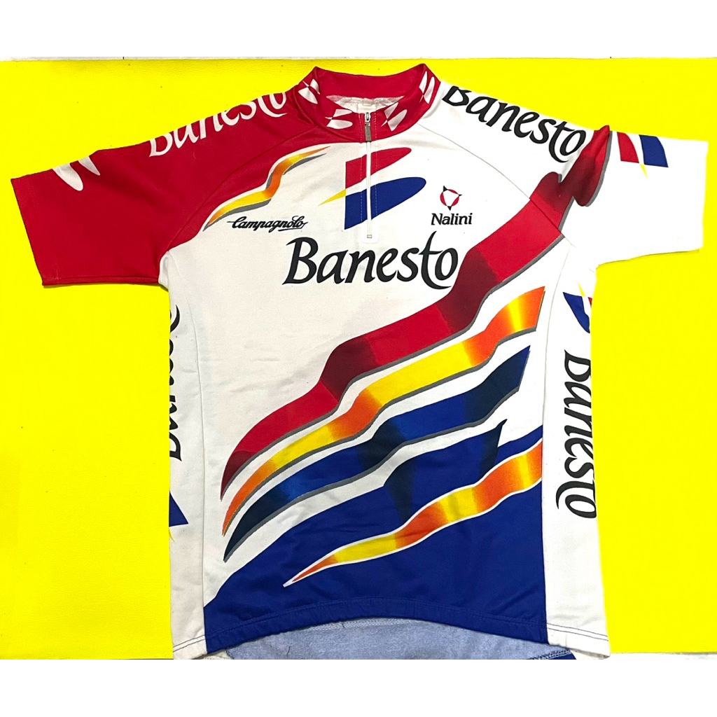 Nalini Banesto Jersey Pinarello Viroke Vintage Road Bike Wool Size M