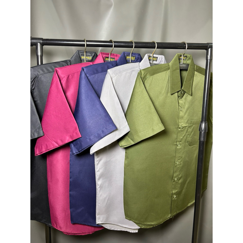 Kemeja Atau Hem Pendek Pria Polos Warna Toyobo