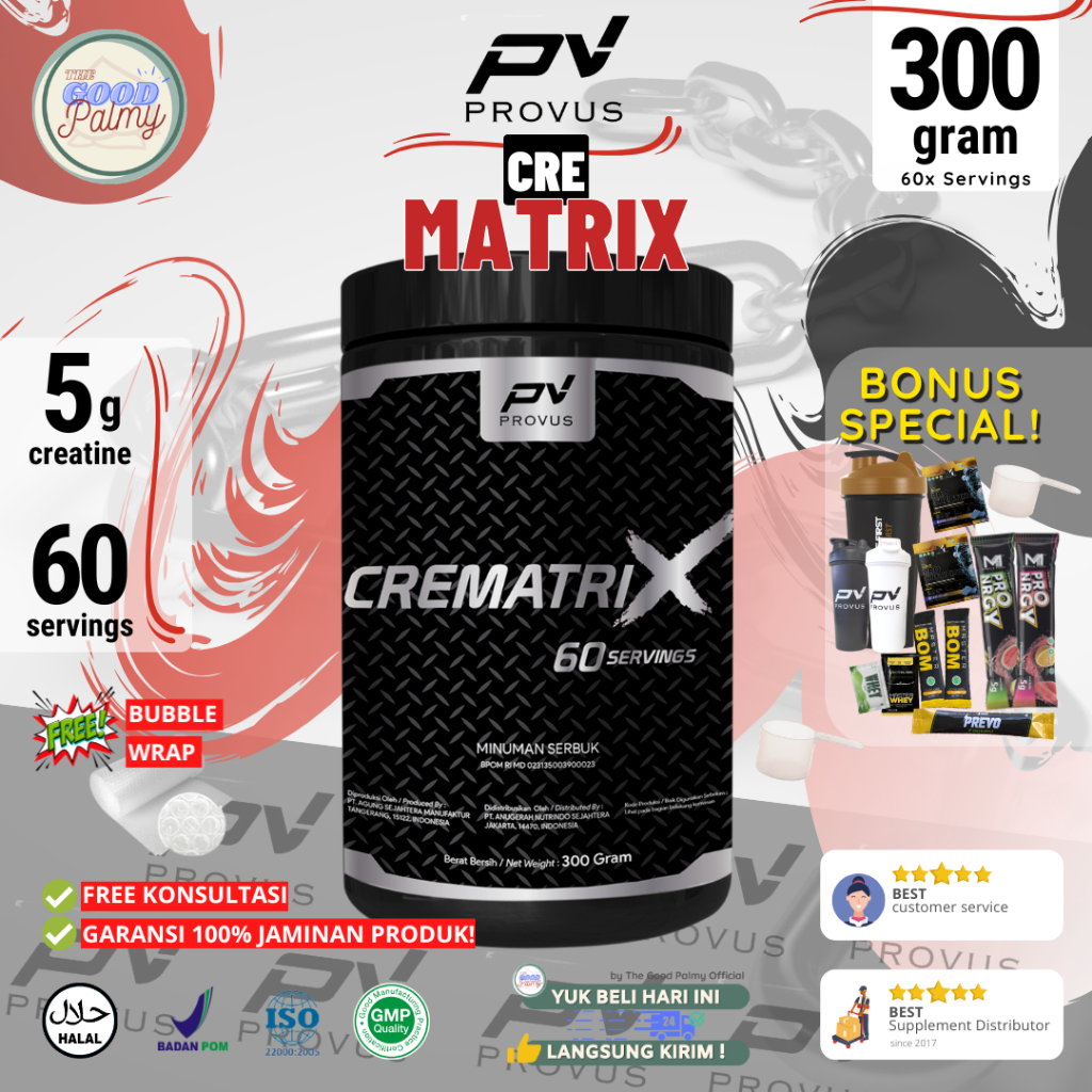 PROVUS Creatine Matrix 300 Gram gr 60 Serving PV Cre Monohydrate GYM PROCREATINE