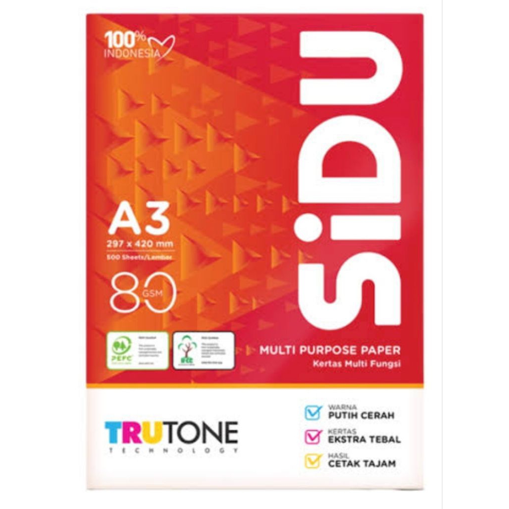 Kertas HVS A3 80 Gram SIDU