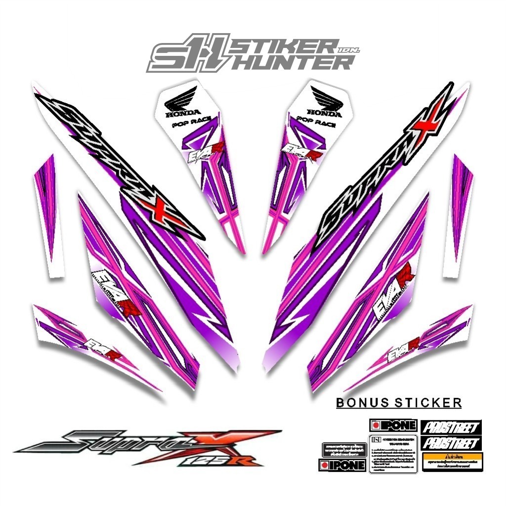 STRIPING STIKER DECAL SUPRA X 125 R 2007 - 2013 MTF EVANGELION 2 / STIKERHUNTER / STRIPING MODIF