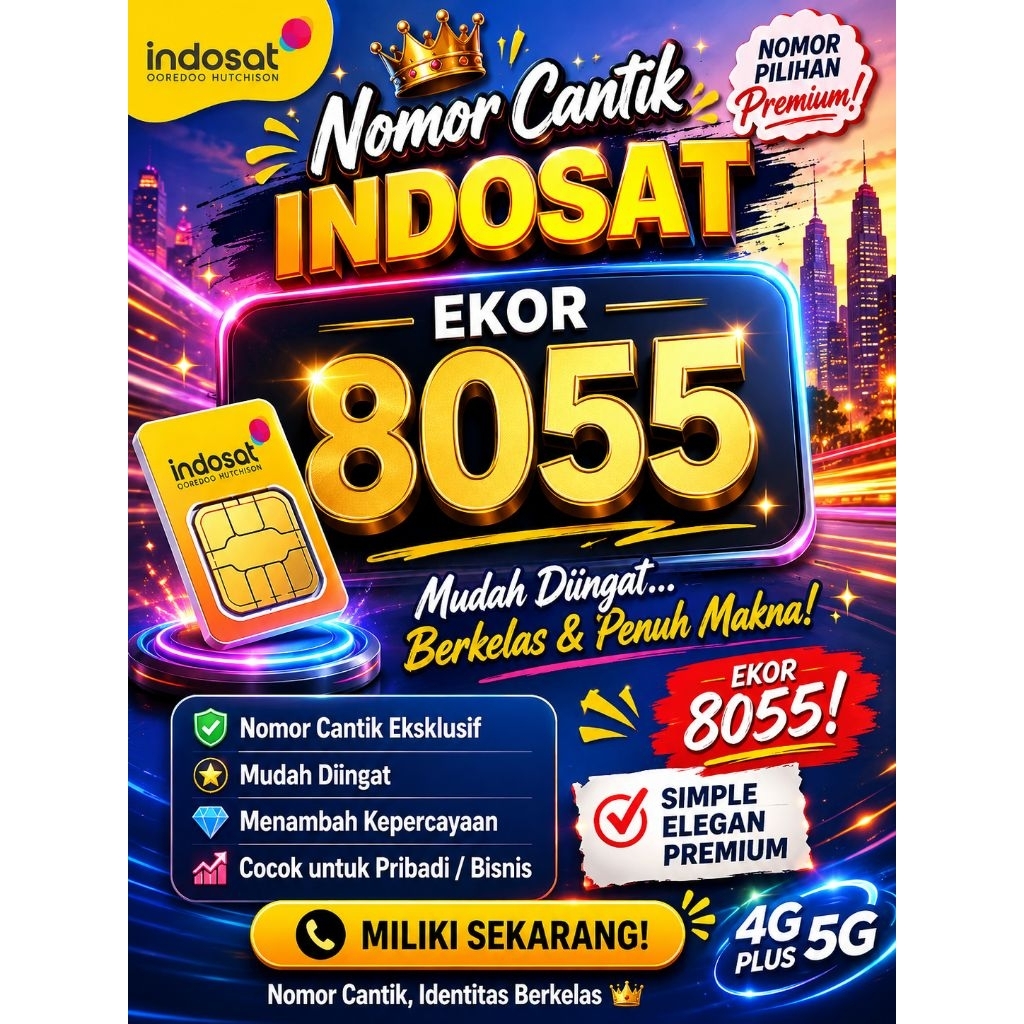 Nomor Cantik Indosat 11 Digit 8055