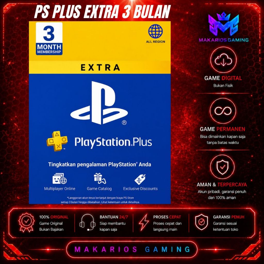 Playstation Plus, Ps Plus Deluxe 3 Bulan, For Playstation PS4 & PS5