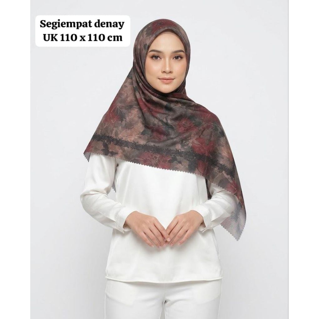 Segiempat denay LC motif by Elnida hijab