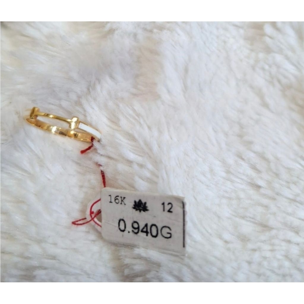 Cincin emas 70 huruf H putih