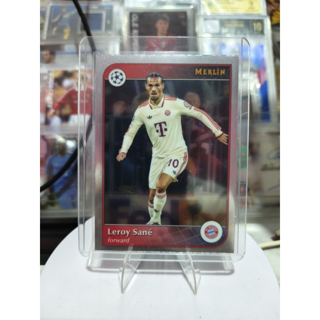 Photocard kartu bola original Topps Bayern Munchen Leroy Sane