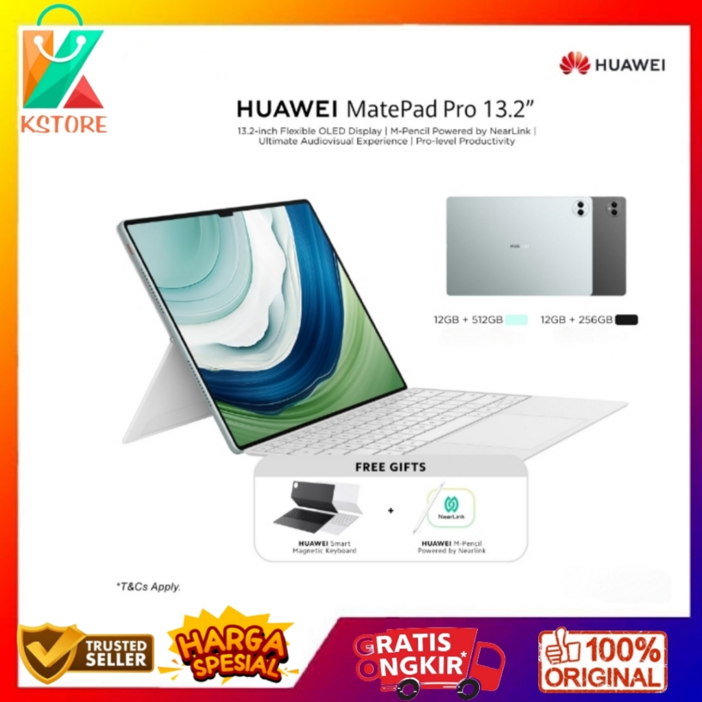 HUAWEI MATEPAD PRO 12.2" & 13.2" 12/512 GREEN FREE KEYBOARD NEW GARANSI RESMI