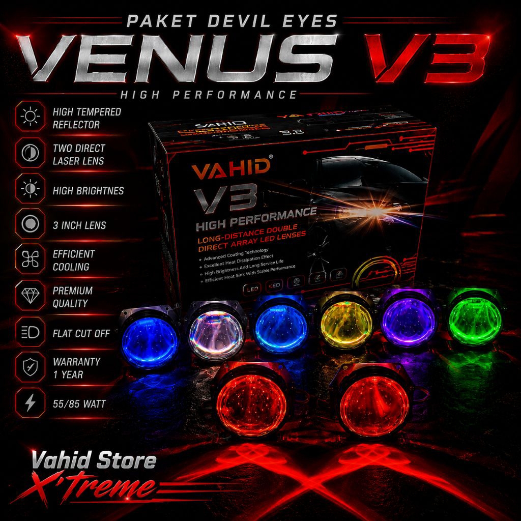 Venus V3 | Biled Projie Projector Vahid V3 | Double Laser 78 Watt | Vahid Original