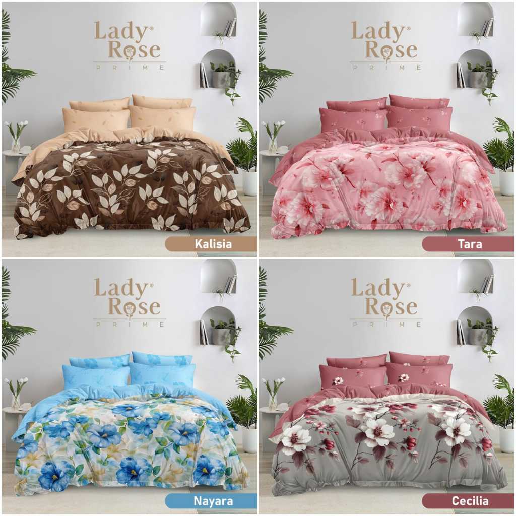 Bedcover set BEDCOVER LADY ROSE SET UK 180X200 (SPREI PLAT) Terbaru