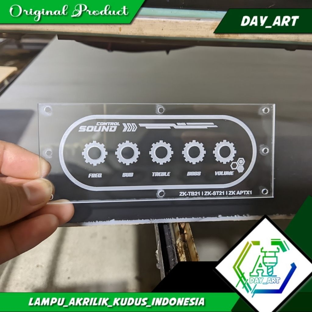 Panel Audio Akrilik Bening 2mm – Custom ZK-TB21 / ZK-ST21