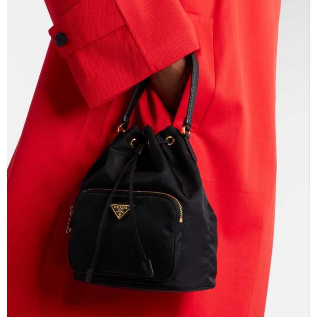 Bag Prada Duet Small Nylon Bucket Bag Women Factory Outlet