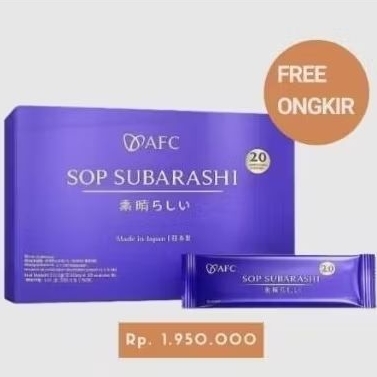Afc SOP SUBARASHII GOLD 100% Original isi 28 Sachet