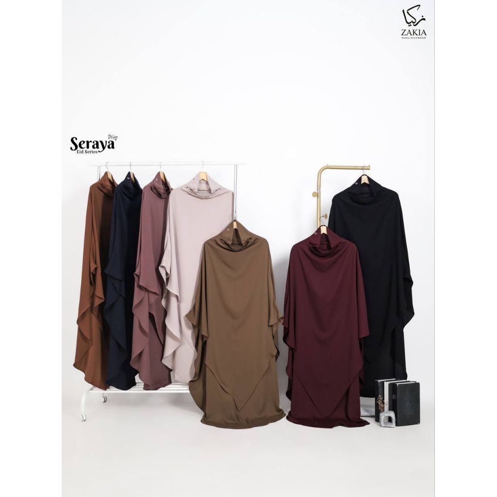 KHIMAR SERAYA MAROON FK TALI STANDAR BY ZAKIA