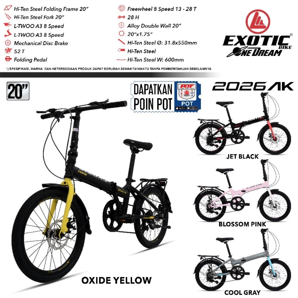 SEPEDA LIPAT 20 ET 2026 EXOTIC NEW 2026