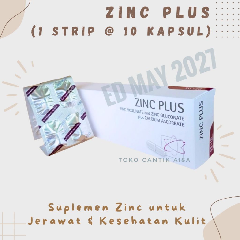 Zinc Plus – Suplemen Zinc untuk Jerawat & Kesehatan Kulit dari Dalam