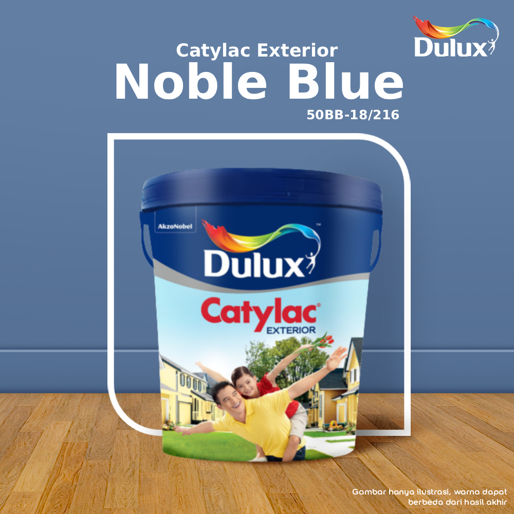 DULUX CATYLAC EXTERIOR NOBLE BLUE (50BB-18/216) 5 KG CAT TEMBOK DULUX CATYLAC EXTERIOR