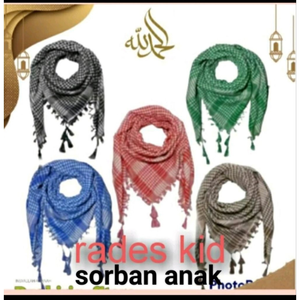 sorban anak bentuk segitiga / sorban palestin / sorban anak anak