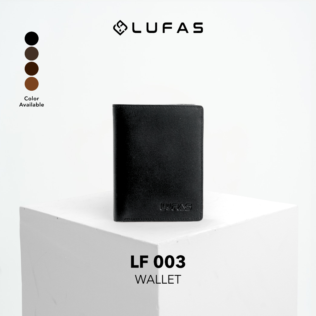 [LF003] LUFAS Dompet Lipat Pria & Wanita / Leather Wallet Kulit Sapi Asli Elegan