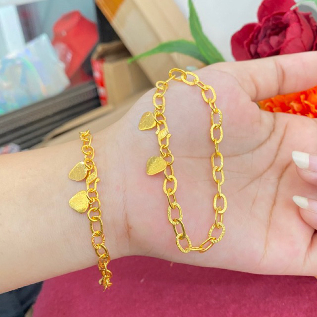 gelang anak rantai polos koin 91
