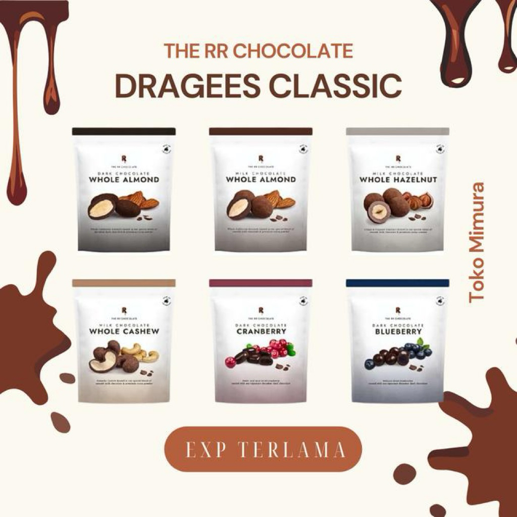 [ALL VARIAN] THE RR CHOCOLATE DRAGEES DARK CHOCOLATE WHOLE ALMOND, MILK CHOCOLATE WHOLE ALMOND, MILK