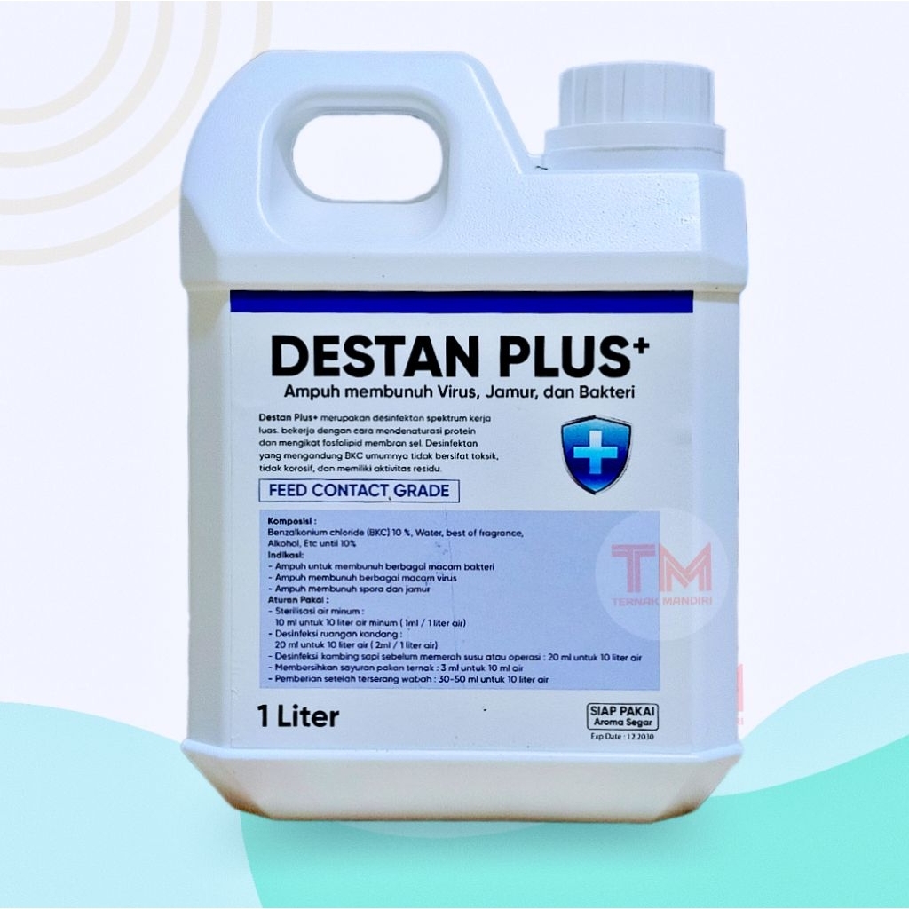 DESTAN PLUS 1 LITER Disinfektan BKC 10% Untuk Kandang Kambing Sapi Ayam