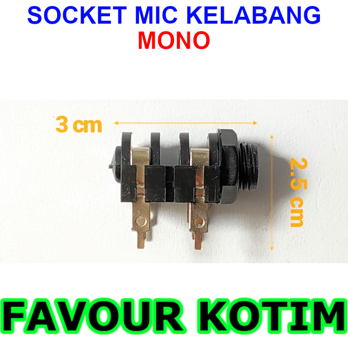 SOKET SOCKET MIC AKAI PLASTIK MONO FEMALE CEWEK 4 PIN MODEL KELABANG FVKOTIM
