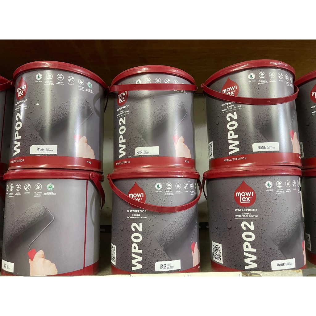 MOWILEX WP02 | CAT WATERPROOFING / PELAPIS ANTI BOCOR INTERIOR/EXTERIOR 4KG & 20 KG