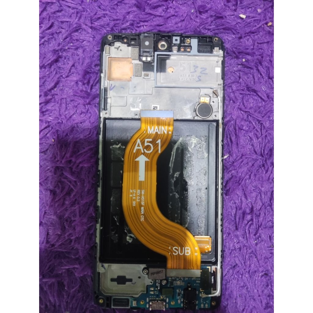 LCD Samsung A51 copotan