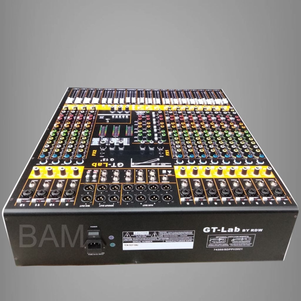 Mixer GT LAB 12 Gen 2 Double Efek 12 Channel