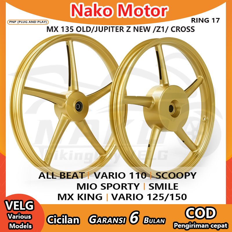 VELG Original bikingboy RING 17 Untuk All Beat,Vario 110,Scoopy,/VARIO125,150/Mio Sporty,Smile/MX KI