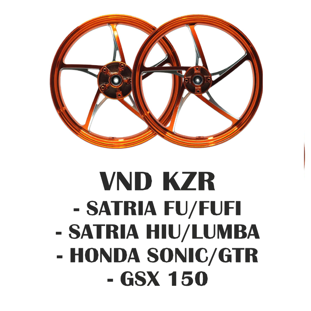 Velg Racing VND KZR Original Mx King CUSTOM Satria FU/FUFI, GTR, Sonic 150, Satria Hiu/Lumba, GSX 15