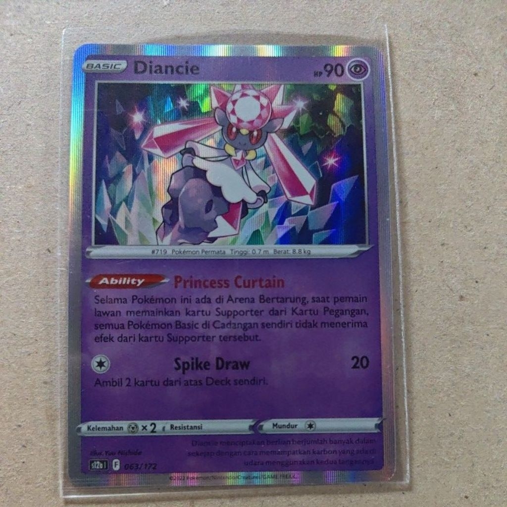 kartu pokemon bhs Indonesia diancie