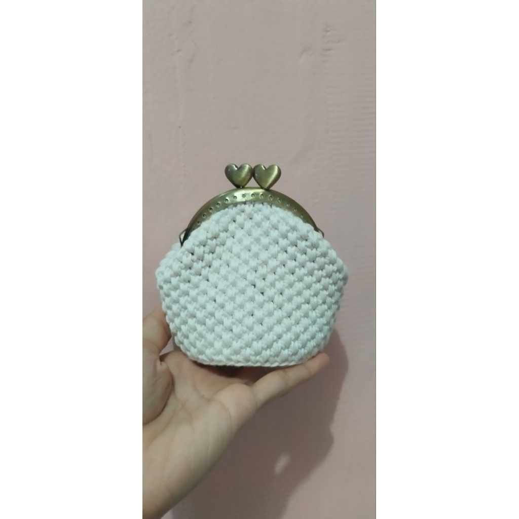 Dompet Behel Mini Rajut, Ganci Dompet Koin Behel