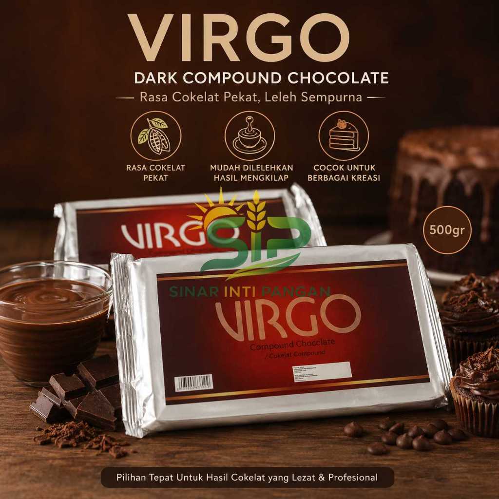 Coklat Virgo Dark Compound Chocolate Cokelat Blok Hitam Batangan Pekat Mudah Dilelehkan Bahan Utama 