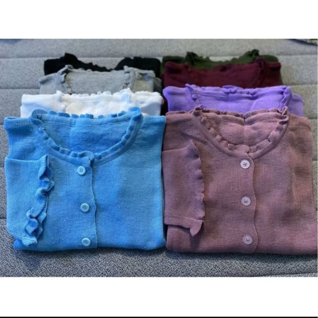 kardigan rajut kriwil cardigan wanita crop top