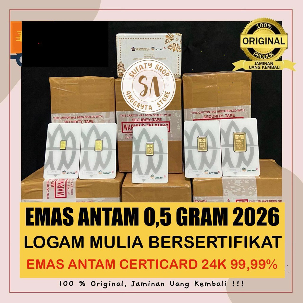EMAS ANTAM 0,5 GRAM CERTICARD ANTAM BUMN EMAS 0,5 GRAM LOGAM MULIA 0,5 GRAM ANTAM LM 0,5 GRAM ANTAM