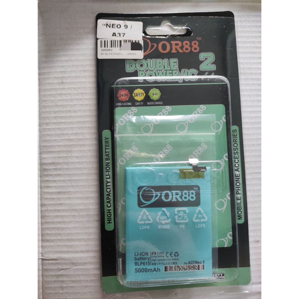 Baterai ORIENS Double Power 2 IC BLP615/BLP-615 OPPO A37 (A37f/A37fw/A37m) / Neo 9