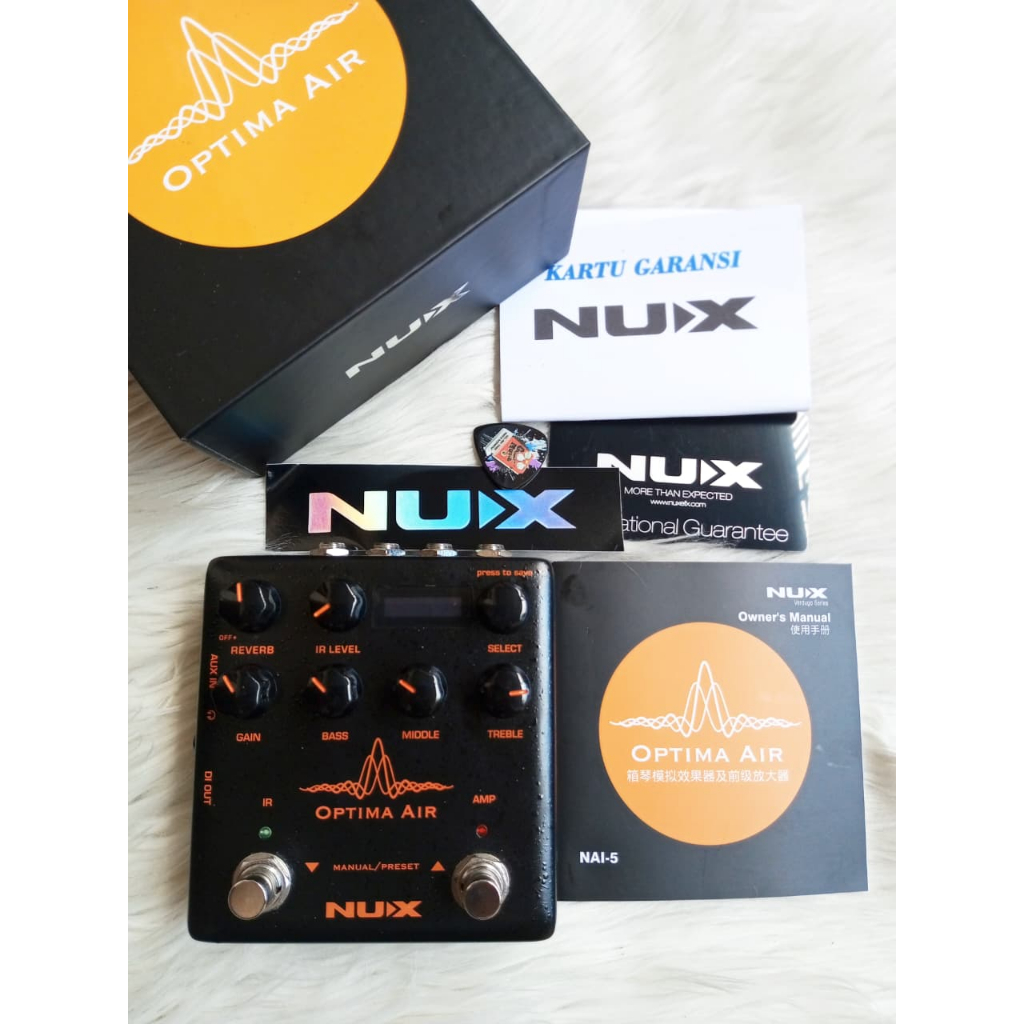 Nux Optima Air Acoustic Simulator IR Loader Pedal efek gitar akustik