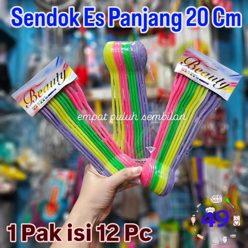 GROSIR sendok es panjang / sendok es buah / sendok jus teh sendok plastik minuman