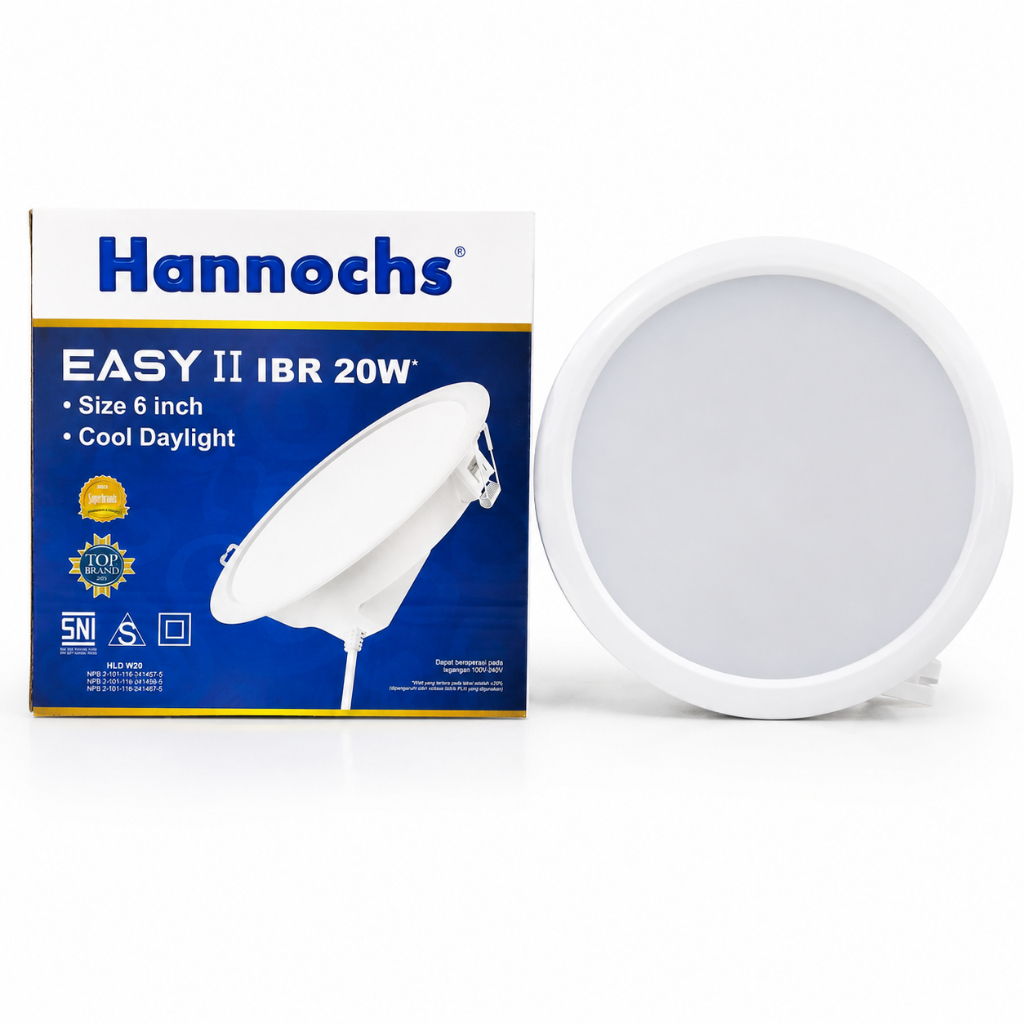 Lampu Downlight Hannochs 20 Watt - Lampu Plafon Tanam Bulat Easy II