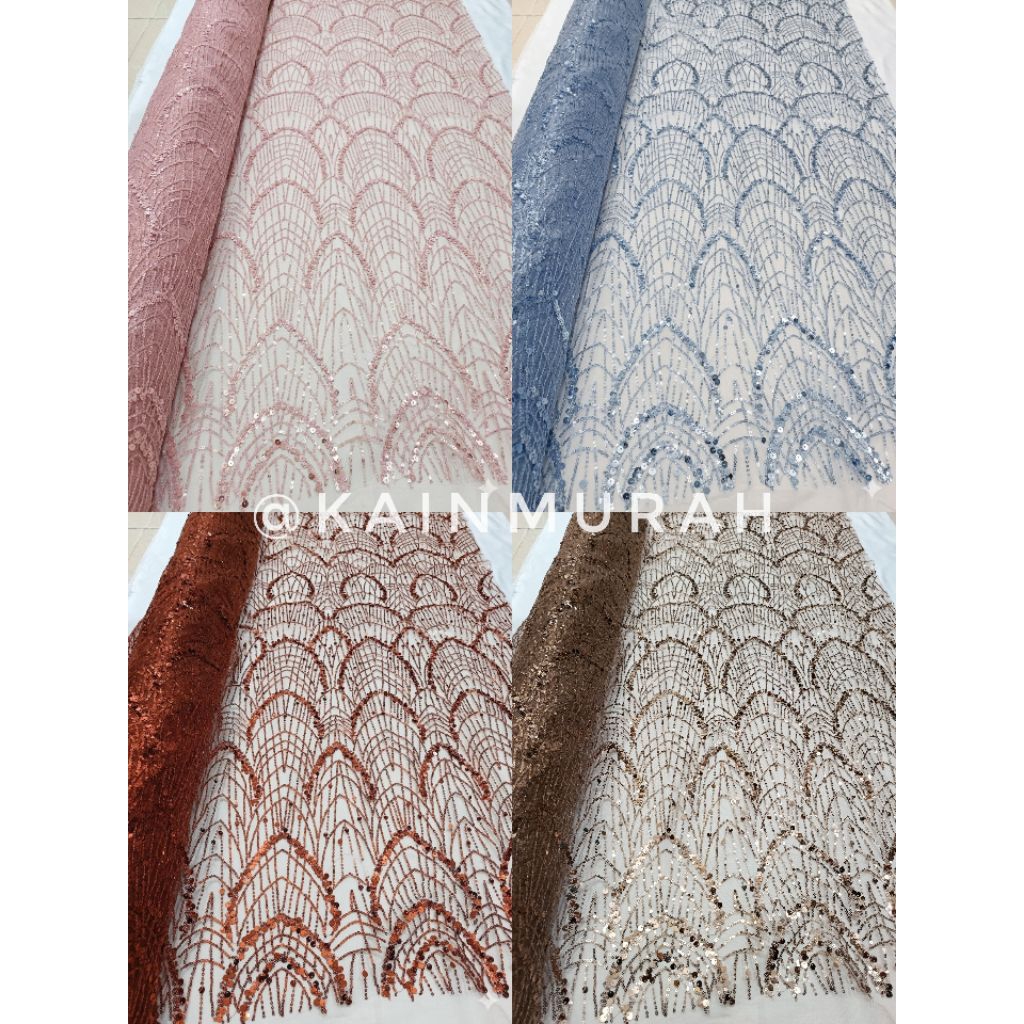Kain Tile Motif Sequins/Kain Tile Motif Spangel/Kain Tile Motif Payet/Kain Tile Motif Mewah
